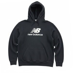 New Balance Logo Hoodie Black Size 2XL Sport Essentials Pullover Sweatshirt